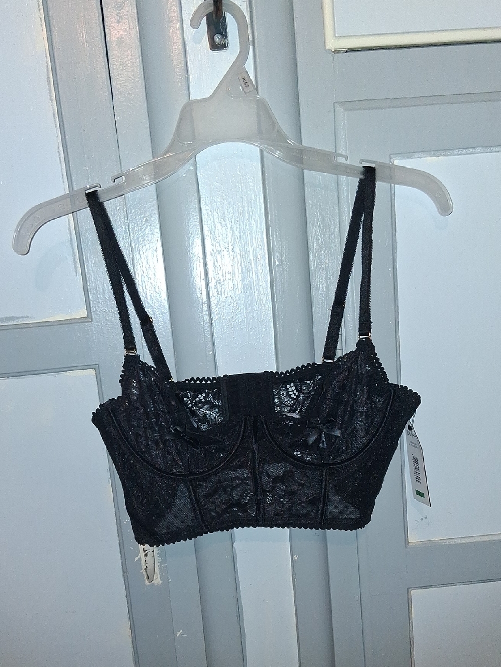 Yandy Black Lace Longline Underwire Bralette